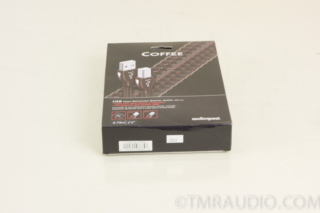 Audioquest Coffee Interconnects USB high Definition Digital Audio .75M in box