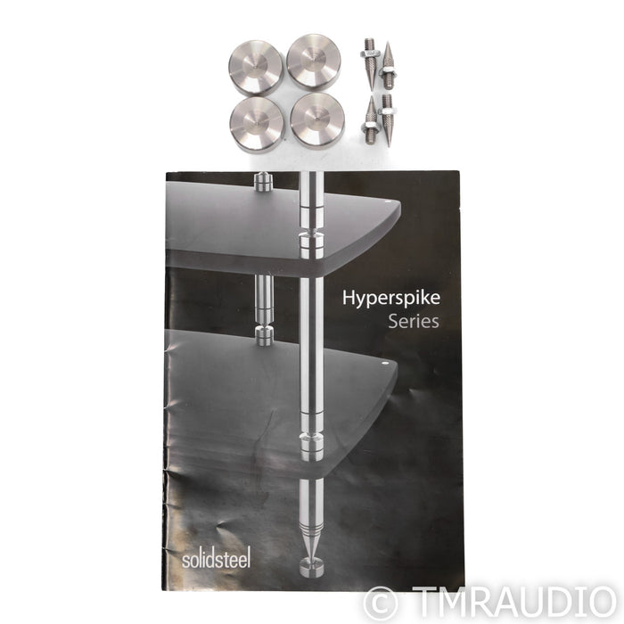 SolidSteel Hyperspike HY-4 Four Shelf Component Rack; HY4; Black