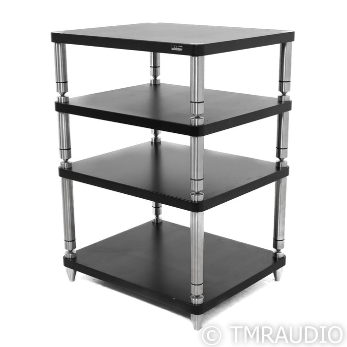 SolidSteel Hyperspike HY-4 Four Shelf Component Rack; HY4; Black