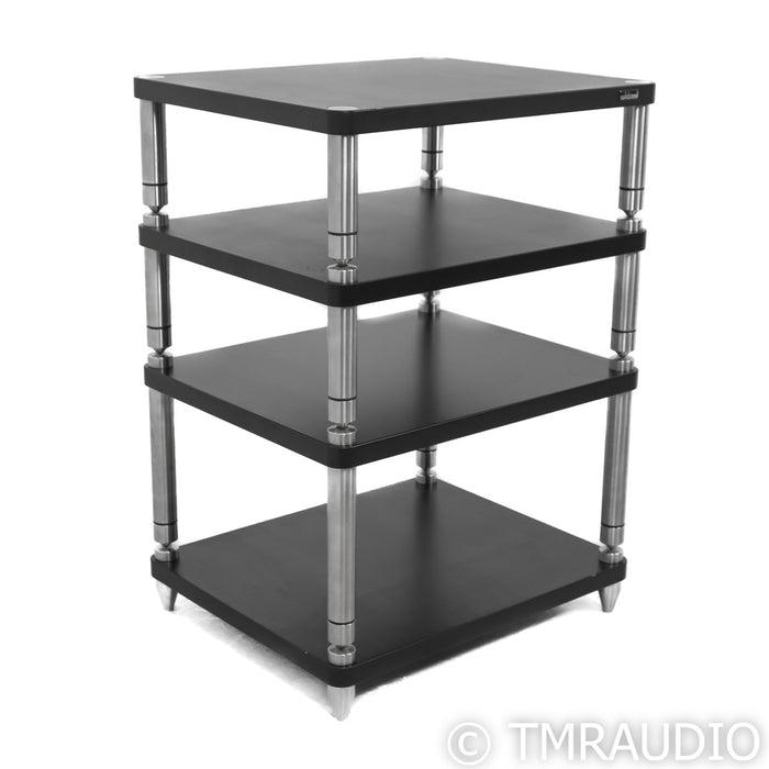 SolidSteel Hyperspike HY-4 Four Shelf Component Rack; HY4; Black