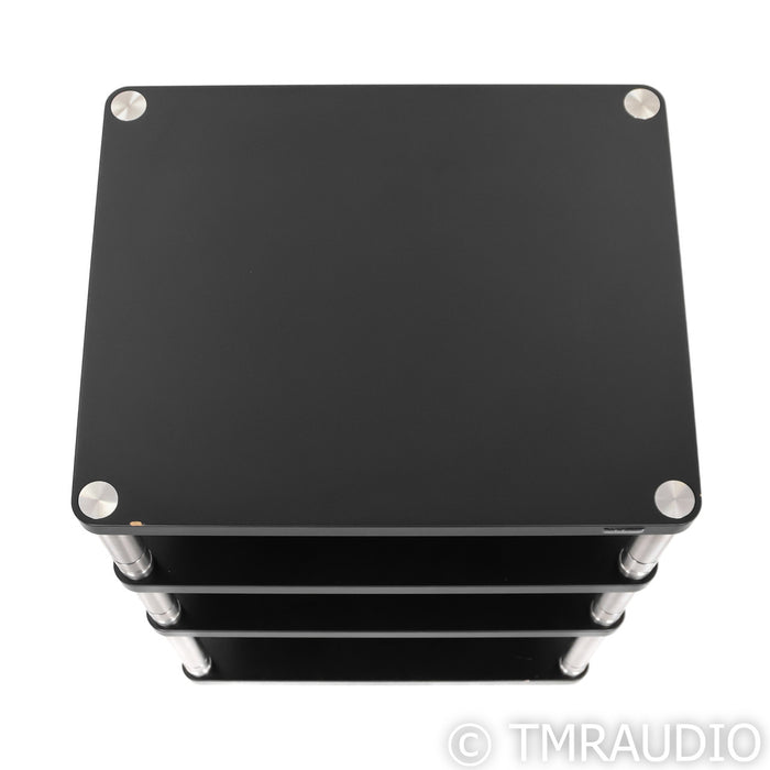 SolidSteel Hyperspike HY-4 Four Shelf Component Rack; HY4; Black
