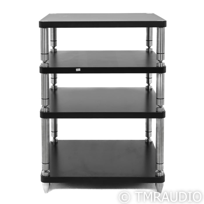 SolidSteel Hyperspike HY-4 Four Shelf Component Rack; HY4; Black