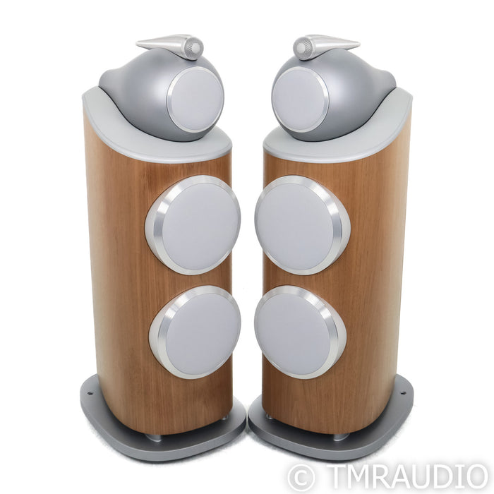 B&W 801 D4 Floorstanding Speakers; Walnut Pair