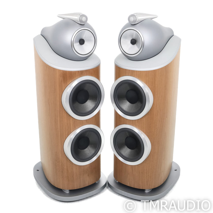 B&W 801 D4 Floorstanding Speakers; Walnut Pair