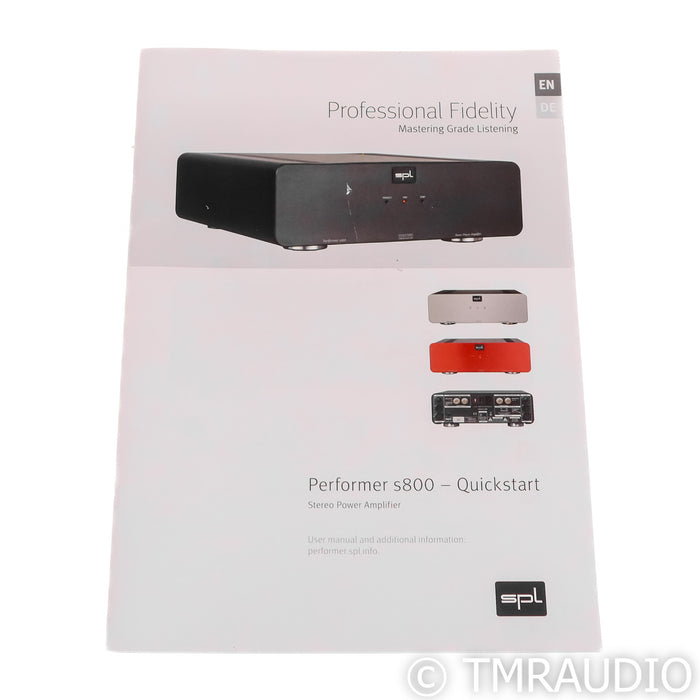 SPL Performer S800 Stereo Power Amplifier; Red