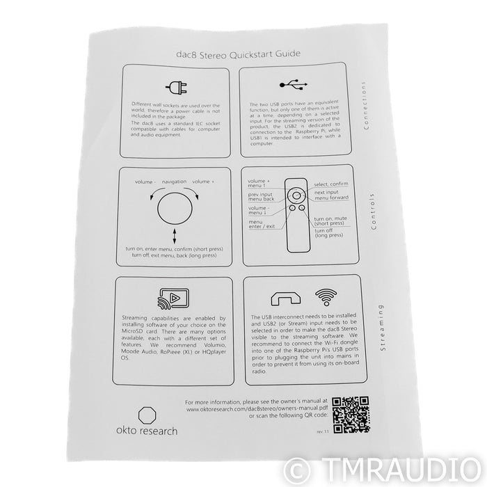 Okto Research DAC8 Stereo DAC; D/A Converter