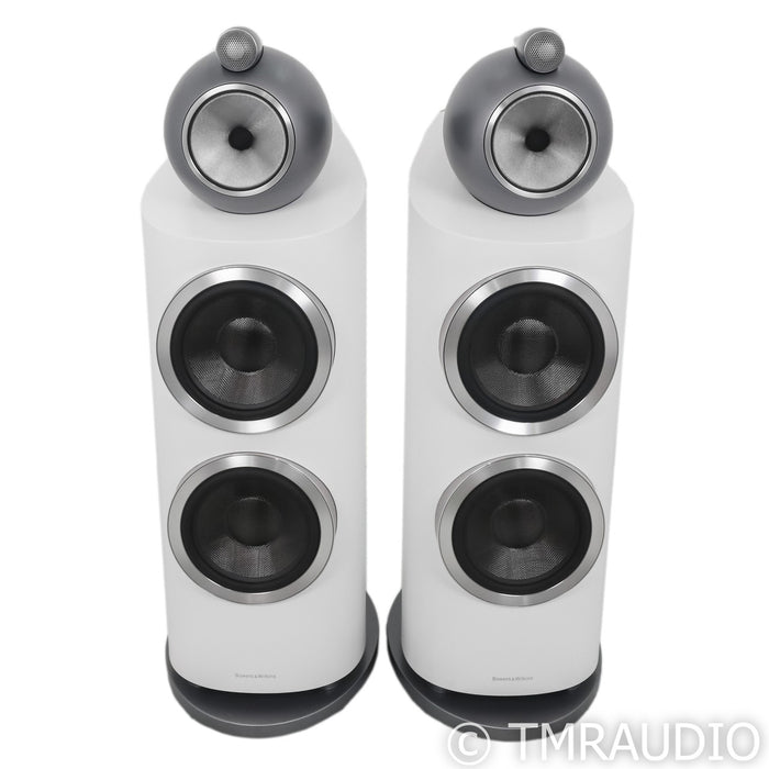 B&W 800 D3 Floorstanding Speakers; White Pair