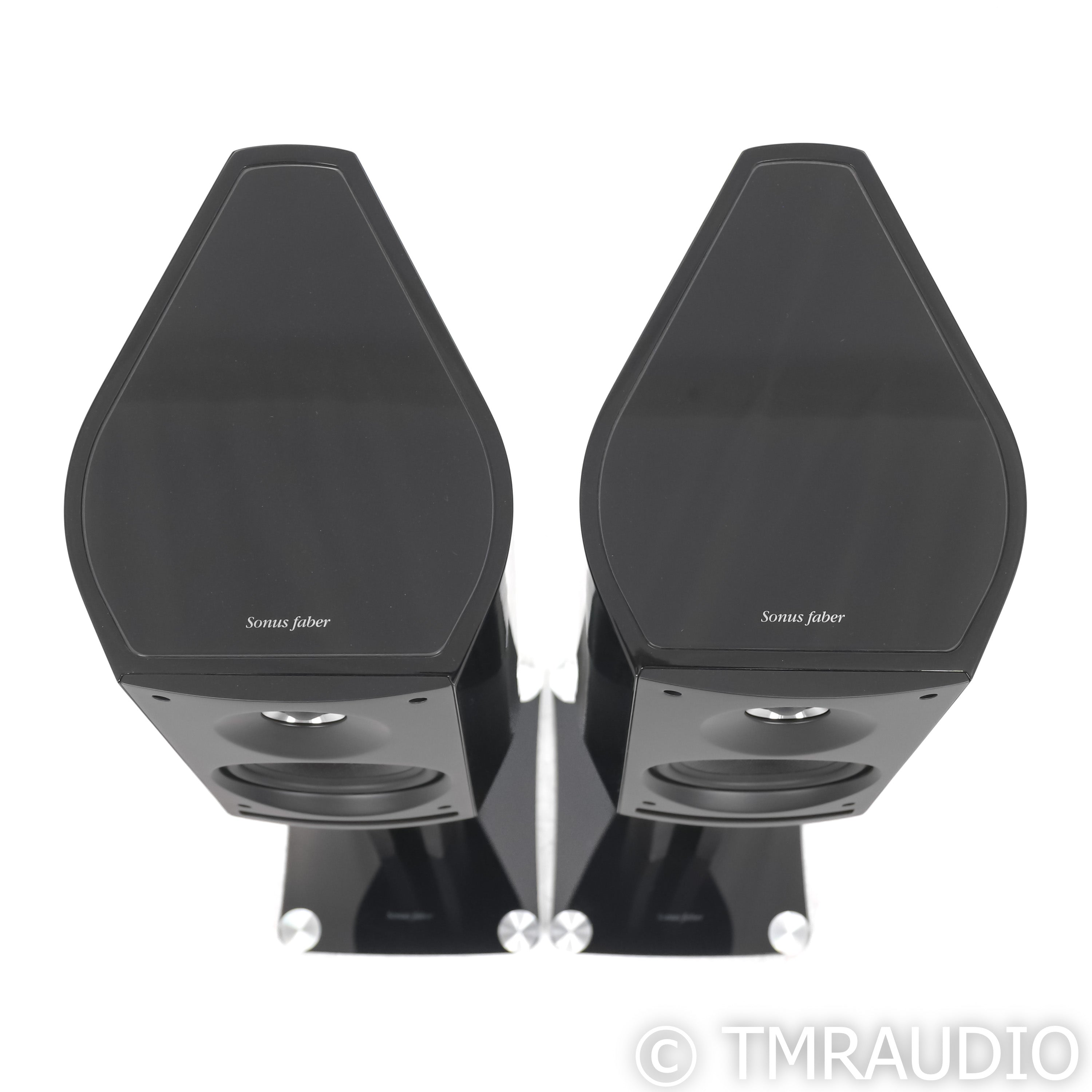 Sonus Faber Venere 2.0 Bookshelf Speakers; Black Pair w/ Stands