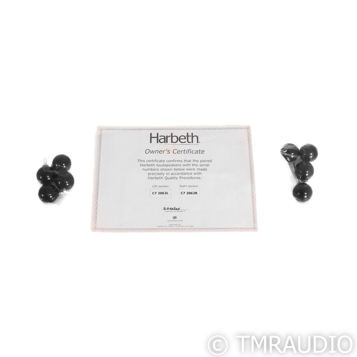 Harbeth Compact 7ES-3 30th Annv. Bookshelf Speakers; Rosewood Pair w/ Stands
