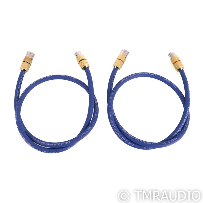 Cardas Clear XLR Cables; 1m Pair Balanced Interconnects