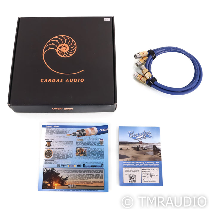 Cardas Clear XLR Cables; 1m Pair Balanced Interconnects