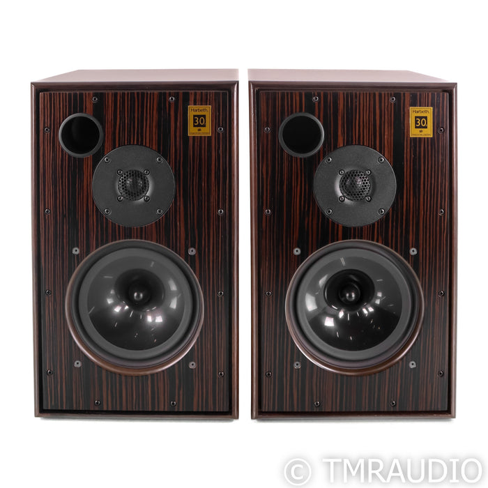 Harbeth 30.1 Bookshelf Speakers; Tiger Ebony Pair