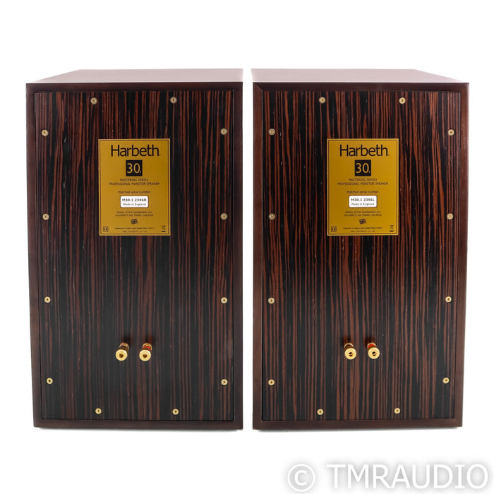 Harbeth 30.1 Bookshelf Speakers; Tiger Ebony Pair