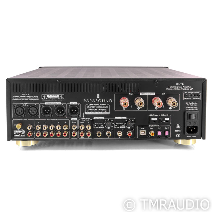 Parasound Halo HINT 6 Stereo Integrated Amplifier; MM & MC Phono