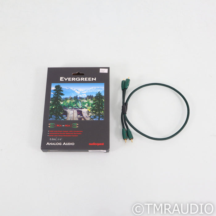AudioQuest Evergreen RCA Cables; 0.6m Pair Interconnects