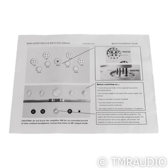 Woo Audio WA33 Tube Headphone Amplifier