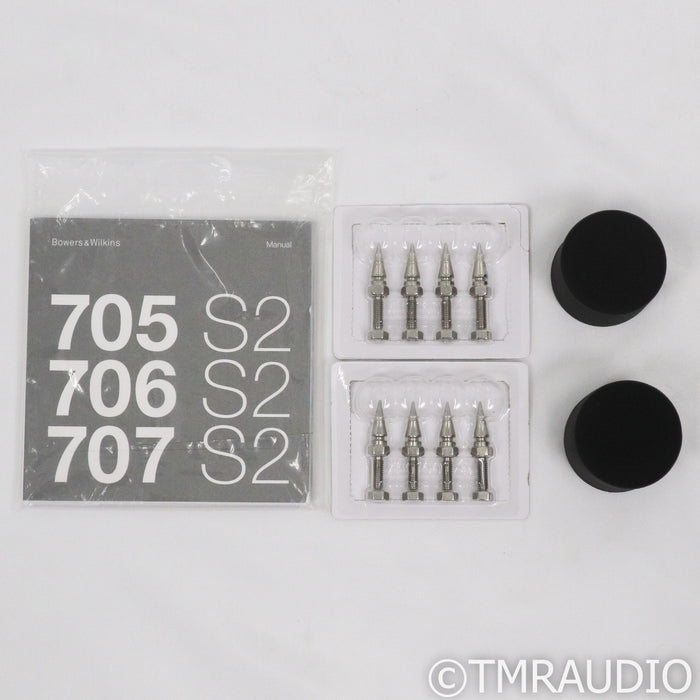 B&W 705 S2 Bookshelf Speakers; Datuk Gloss Pair w/ Stands