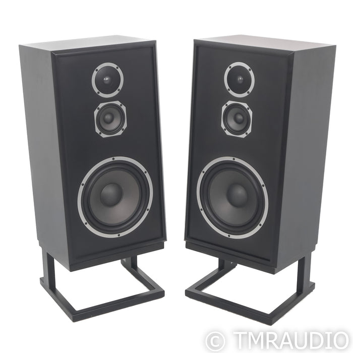 KLH Model Five Bookshelf Speakers; Nordic Noir Pair with Stands