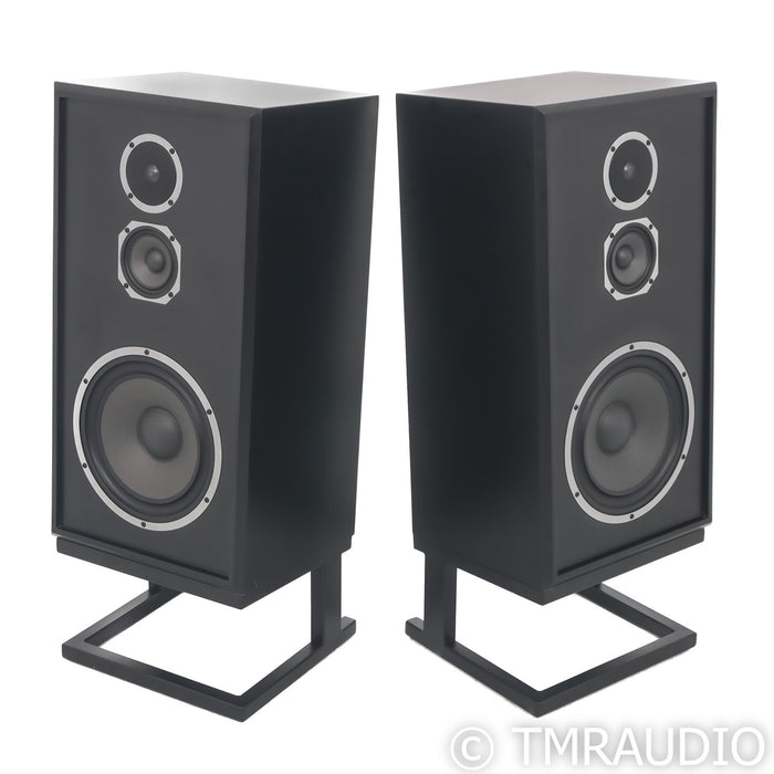 KLH Model Five Bookshelf Speakers; Nordic Noir Pair with Stands