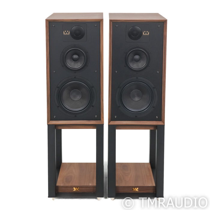 Wharfedale Linton 85th Anniversary Bookshelf Speakers; Pair with Stands