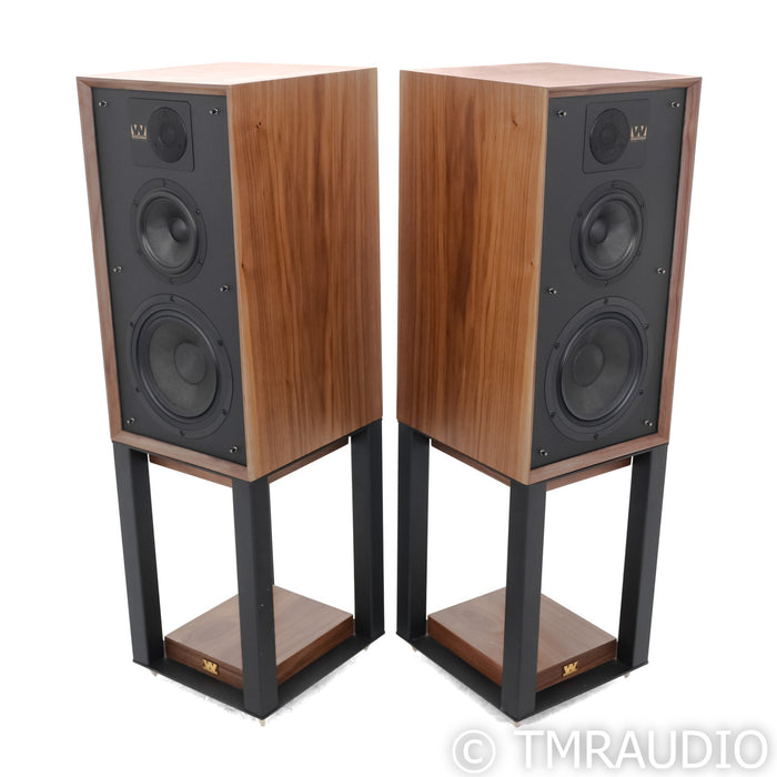 Wharfedale Linton 85th Anniversary Bookshelf Speakers; Pair with Stands