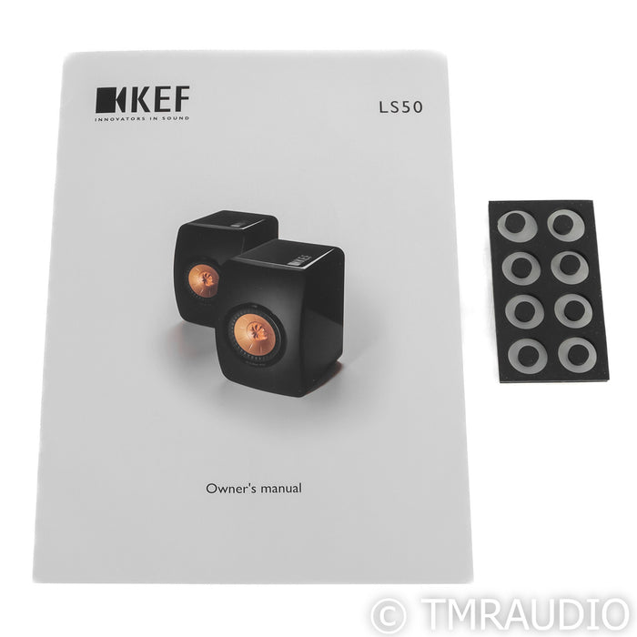 KEF LS50 Black Edition Bookshelf Speakers; Black Pair