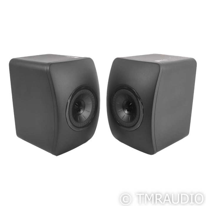 KEF LS50 Black Edition Bookshelf Speakers; Black Pair