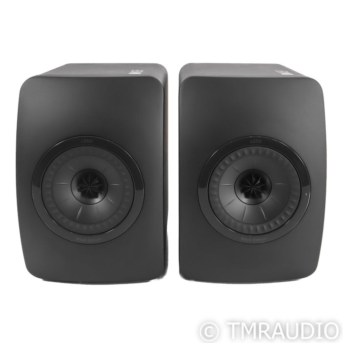 KEF LS50 Black Edition Bookshelf Speakers; Black Pair