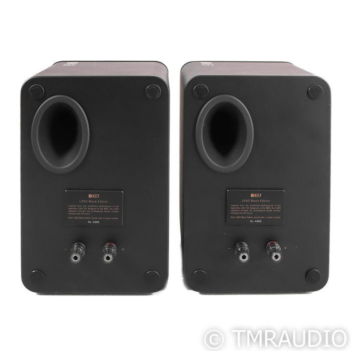 KEF LS50 Black Edition Bookshelf Speakers; Black Pair