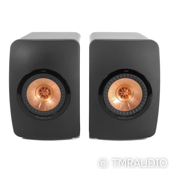 KEF LS50 Bookshelf Speakers; Black Pair