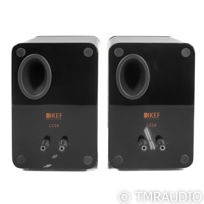 KEF LS50 Bookshelf Speakers; Black Pair