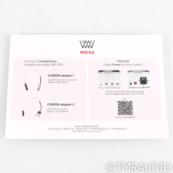Weiss DAC204; D/A Converter