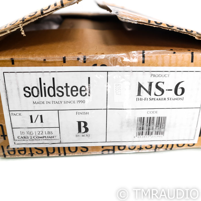Solidsteel NS-6 24.6" Speaker Stands; Black Pair (Open Box)