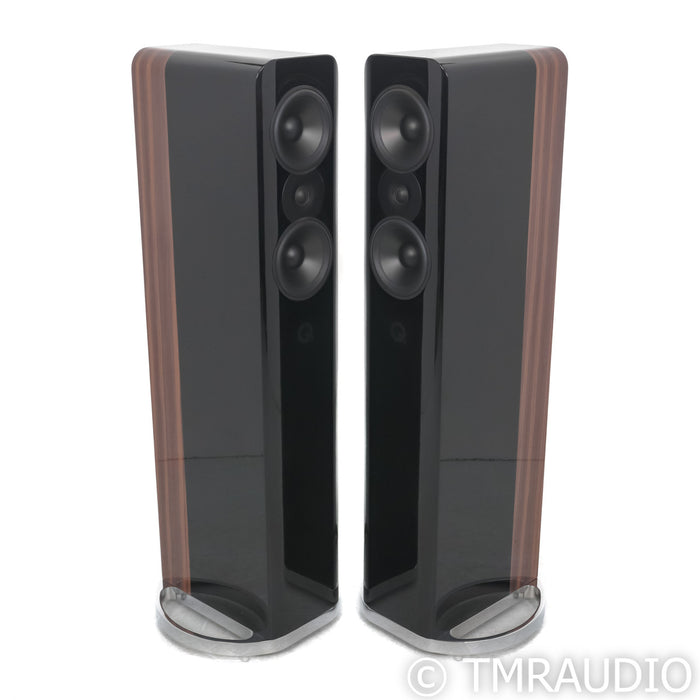 Q Acoustics Concept 500 Floorstanding Speakers; Black & Rosewood Pair