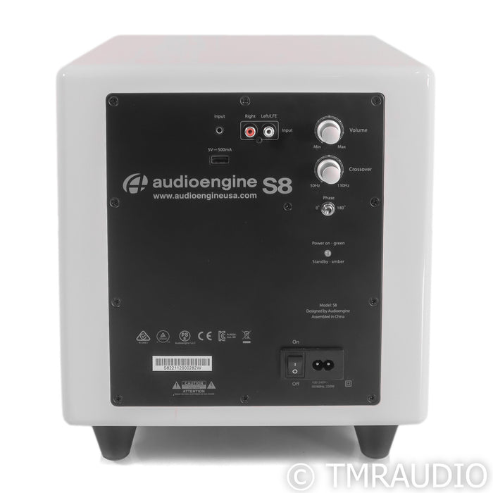 Audio Engine A5+ Powered Bookshelf Speakers; Pair; White Pair with S8 Subwoofer