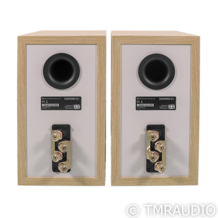 Wharfedale Diamond 12.1 Bookshelf Speakers; Light Oak Pair
