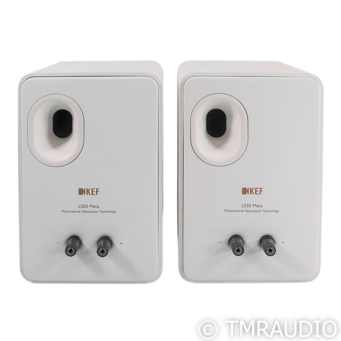 KEF LS50 Meta Bookshelf Speakers; Mineral White Pair