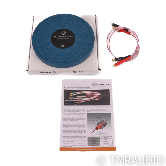 Townshend F1 Fractal RCA Cables; 2.5ft Pair Interconnects