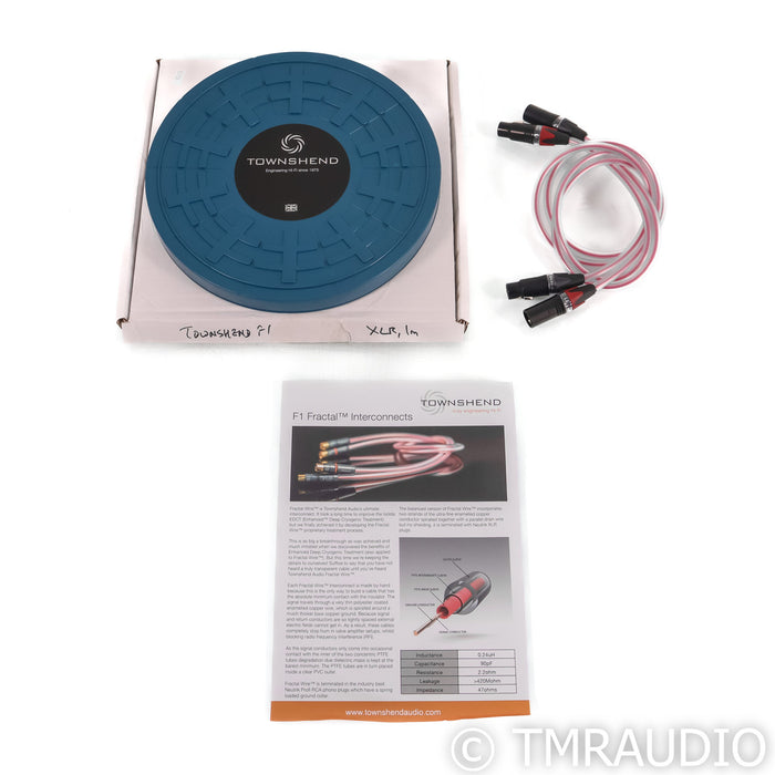 Townshend F1 Fractal XLR Cables; 1.5m Pair Balanced Interconnects