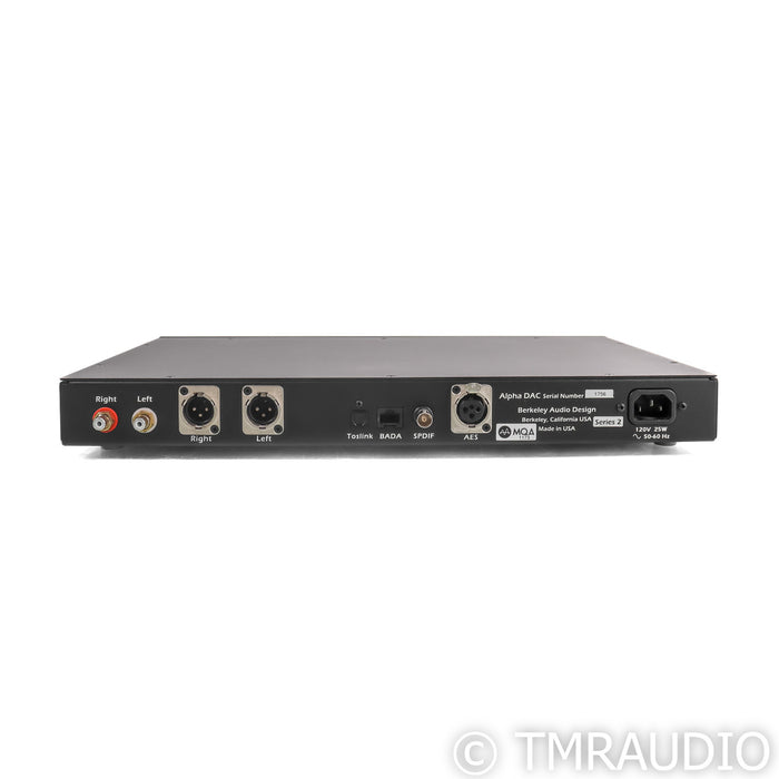 Berkeley Audio Design Alpha DAC Series 2; D/A Converter; MQA