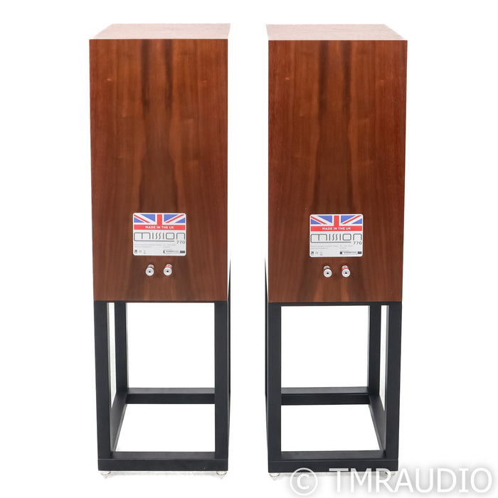 Mission 770 Bookshelf Speakers with Stands; Walnut Pair (Open Box)