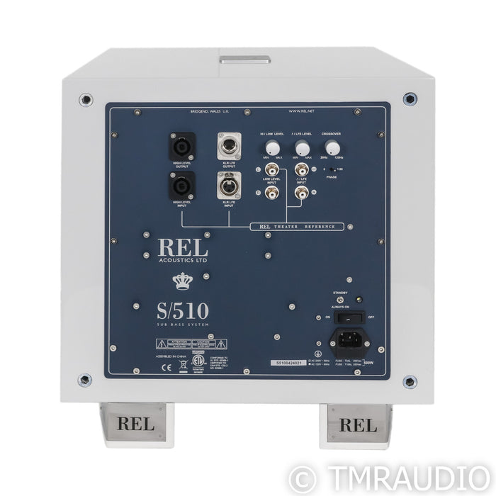 REL Acoustics S/510 10" Powered Subwoofer; Piano White