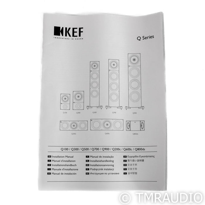 KEF Q100 Bookshelf Speakers; Black Oak Pair