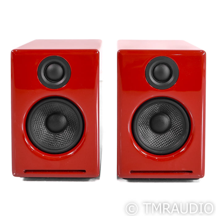 Audioengine A2+ Powered Bookshelf Speakers; Red Pair