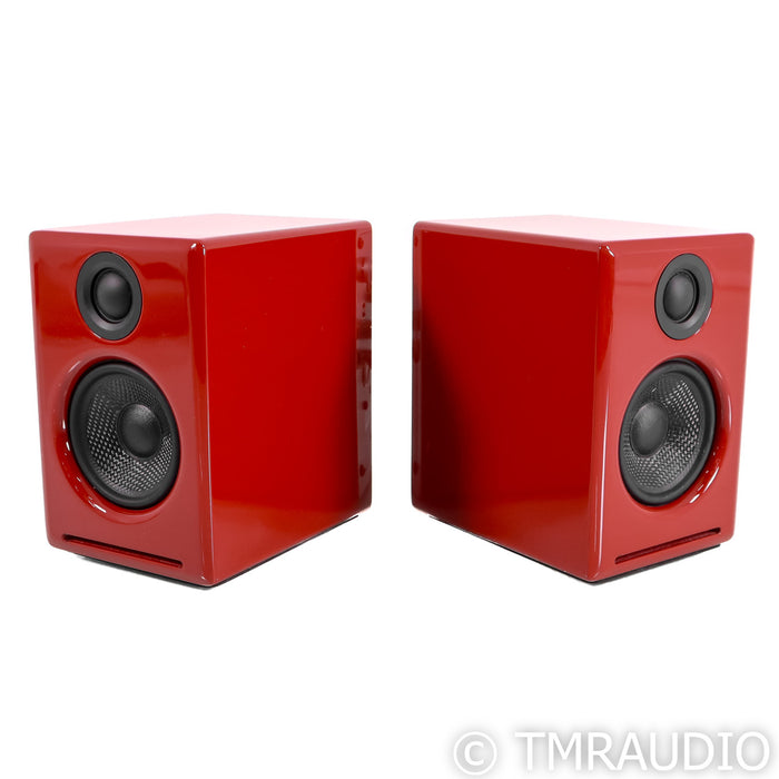 Audioengine A2+ Powered Bookshelf Speakers; Red Pair