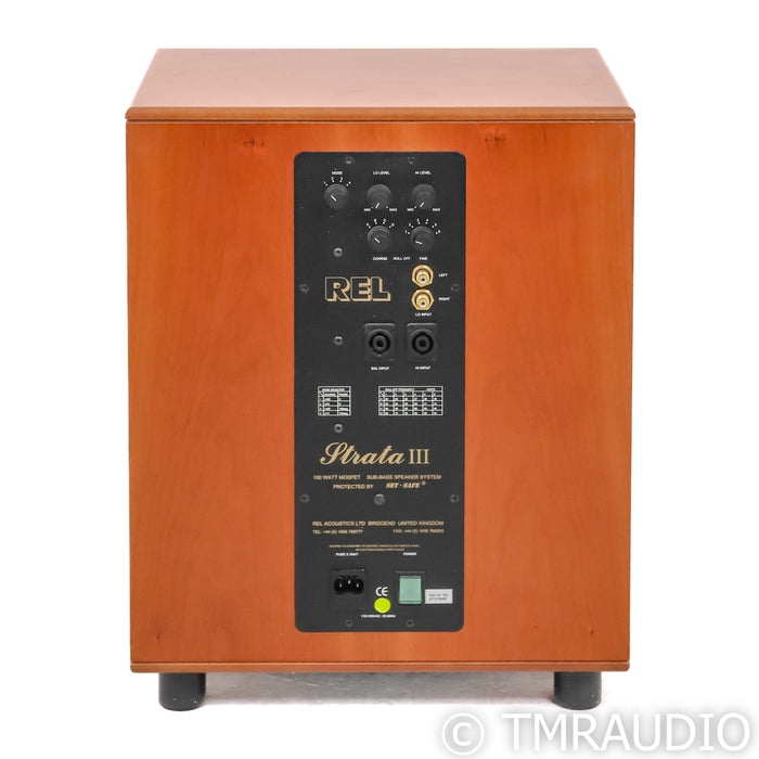 REL Strata III 10" Powered Subwoofer; Cherry