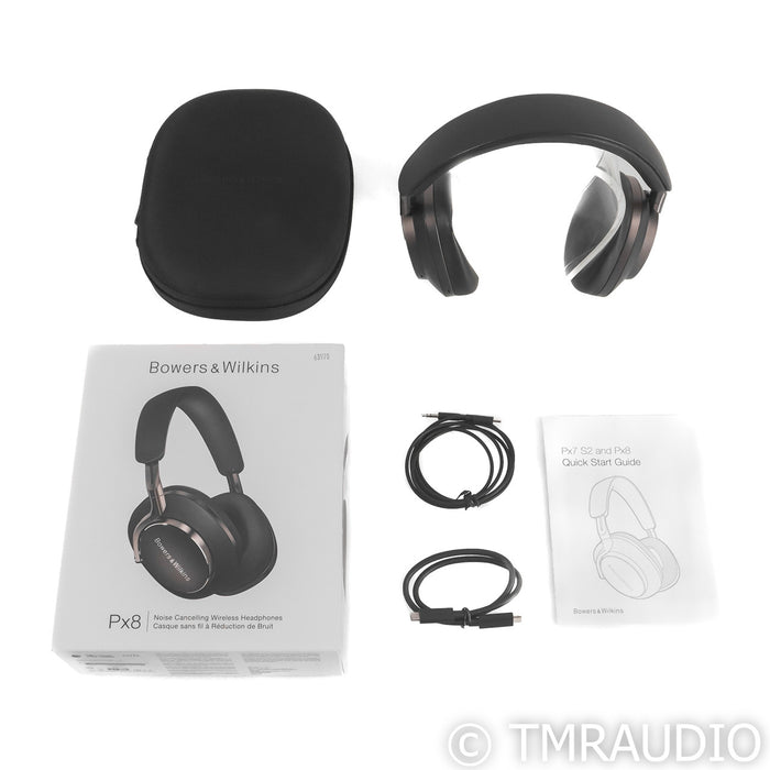 B&W PX8 Wireless Noise Canceling Headphones; Black