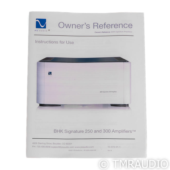PS Audio BHK Signature 250 Stereo Tube Hybrid Power Amplifier