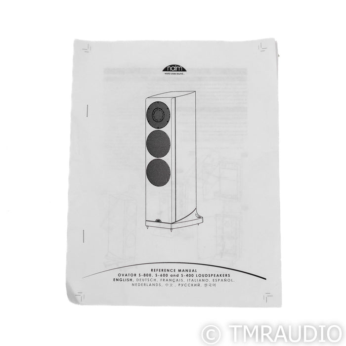 Naim Ovator S-400 Floorstanding Speakers; Black Zebrano Pair