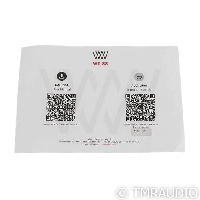 Weiss DAC204; D/A Converter